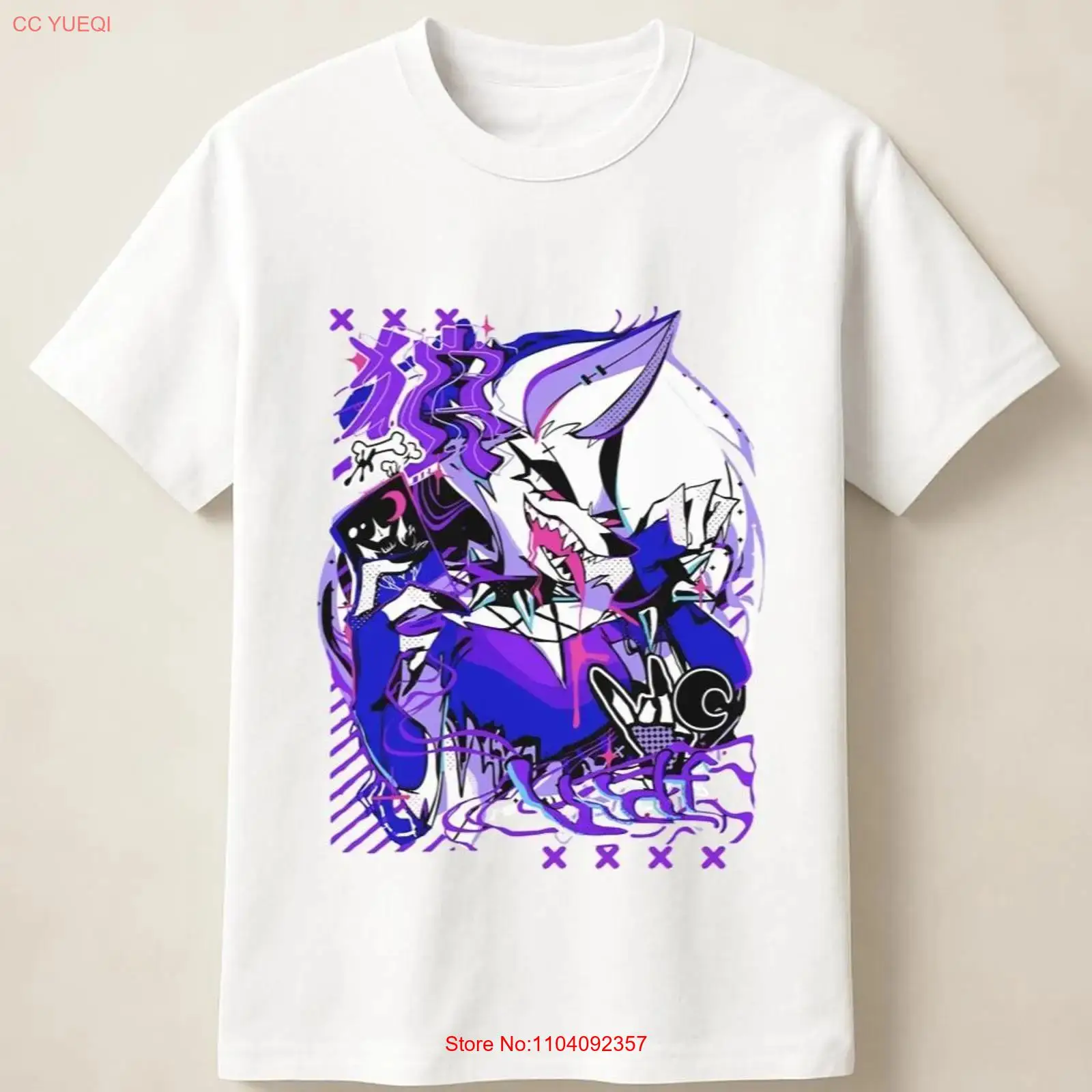 Purple Anime Wolf in Graffiti  - огляд і ціна Anime Merchandise Men