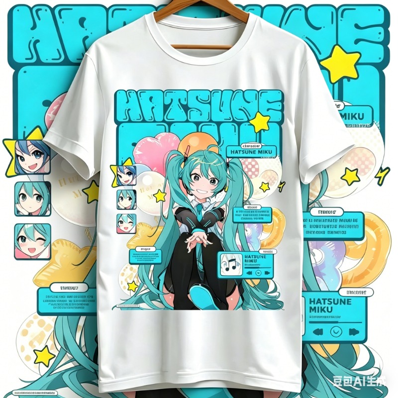 2026  Kawaii Miku T-Shirt Cute - огляд і ціна Anime Girl Merchandise