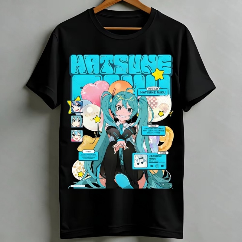 2026  Kawaii Miku T-Shirt Cute - огляд і ціна Anime Girl Merchandise
